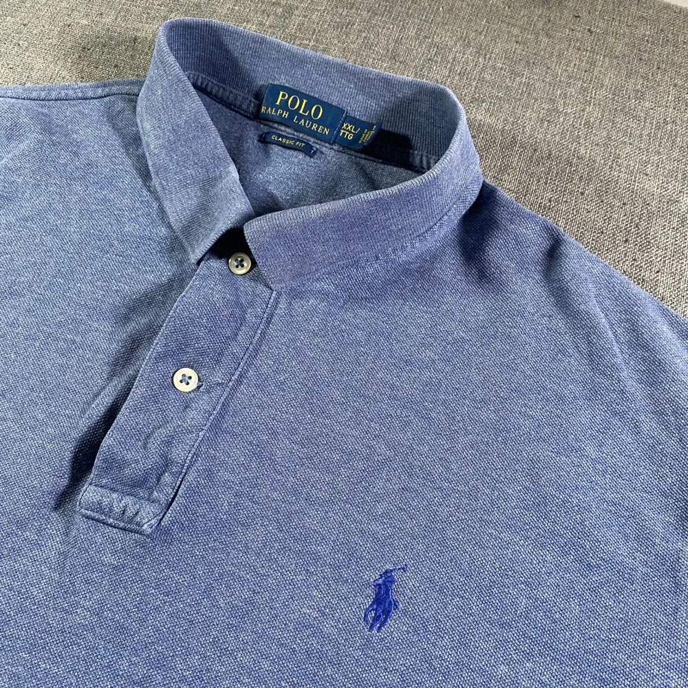 Ralph‎ Lauren Polo Shirt Mens XXL Blue Classic Fit Short Sleeve Embroidered Pony